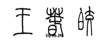 陈墨王春皎篆书个性签名怎么写