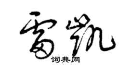 曾庆福雷凯草书个性签名怎么写