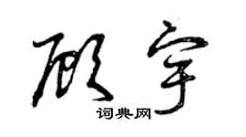 曾庆福顾宇草书个性签名怎么写