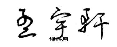 曾庆福孟宇轩草书个性签名怎么写