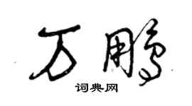 曾庆福万鹏草书个性签名怎么写