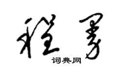 梁锦英程曼草书个性签名怎么写