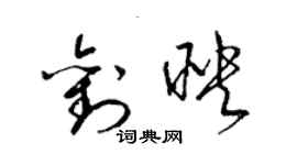 梁锦英刘映草书个性签名怎么写