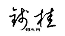 梁锦英钱桂草书个性签名怎么写