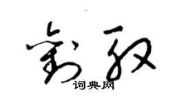 梁锦英刘殷草书个性签名怎么写