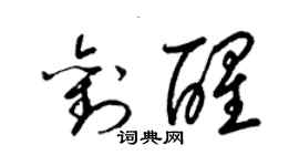 梁锦英刘醒草书个性签名怎么写