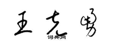 梁锦英王克勇草书个性签名怎么写