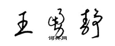 梁锦英王勇静草书个性签名怎么写