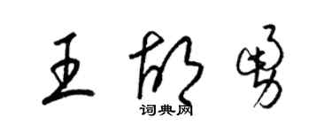 梁锦英王胡勇草书个性签名怎么写