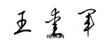 梁锦英王爱军草书个性签名怎么写