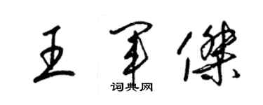 梁锦英王军杰草书个性签名怎么写