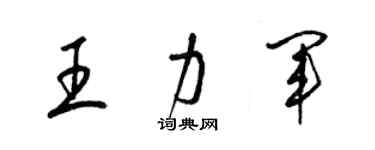 梁锦英王力军草书个性签名怎么写