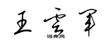 梁锦英王云军草书个性签名怎么写