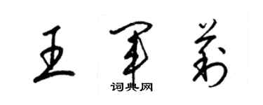 梁锦英王军莉草书个性签名怎么写