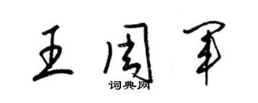梁锦英王周军草书个性签名怎么写