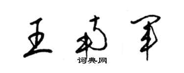 梁锦英王南军草书个性签名怎么写