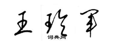 梁锦英王玲军草书个性签名怎么写