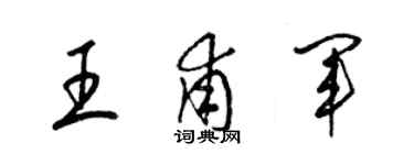 梁锦英王甫军草书个性签名怎么写