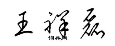 梁锦英王祥磊草书个性签名怎么写