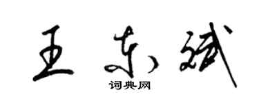 梁锦英王东斌草书个性签名怎么写