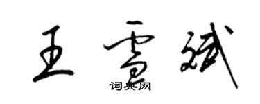 梁锦英王雪斌草书个性签名怎么写