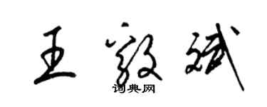 梁锦英王毅斌草书个性签名怎么写