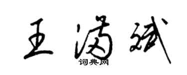 梁锦英王满斌草书个性签名怎么写