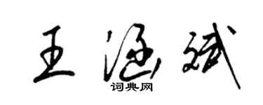 梁锦英王涵斌草书个性签名怎么写