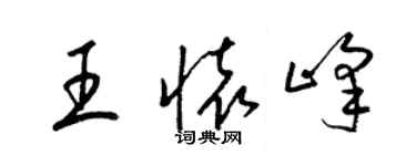 梁锦英王怀峰草书个性签名怎么写