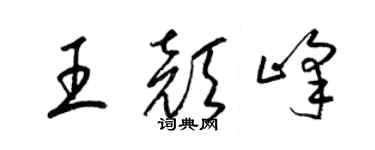 梁锦英王颜峰草书个性签名怎么写