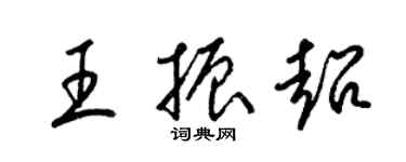梁锦英王振超草书个性签名怎么写