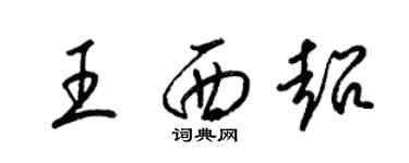梁锦英王西超草书个性签名怎么写