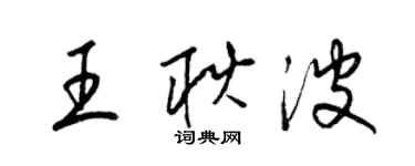 梁锦英王耿波草书个性签名怎么写