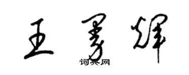 梁锦英王曼辉草书个性签名怎么写