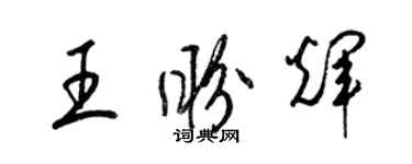 梁锦英王盼辉草书个性签名怎么写