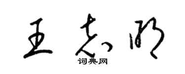 梁锦英王志明草书个性签名怎么写