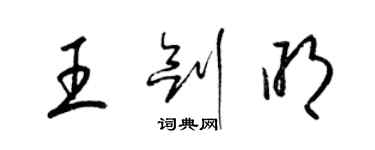 梁锦英王剑明草书个性签名怎么写
