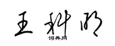 梁锦英王科明草书个性签名怎么写