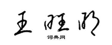 梁锦英王旺明草书个性签名怎么写