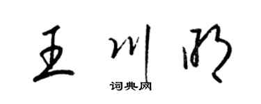梁锦英王川明草书个性签名怎么写