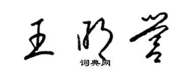 梁锦英王明营草书个性签名怎么写