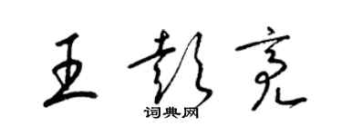 梁锦英王彭亮草书个性签名怎么写