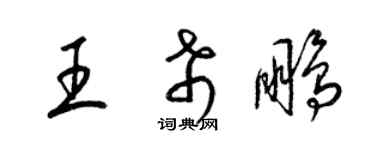 梁锦英王希鹏草书个性签名怎么写