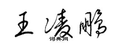 梁锦英王凌鹏草书个性签名怎么写