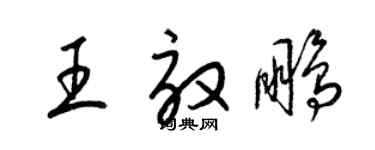 梁锦英王效鹏草书个性签名怎么写