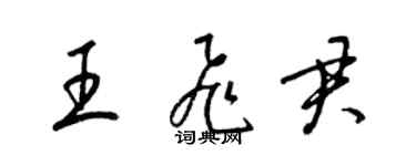 梁锦英王飞君草书个性签名怎么写