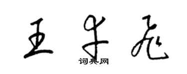梁锦英王幸飞草书个性签名怎么写