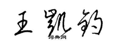 梁锦英王凯钧草书个性签名怎么写