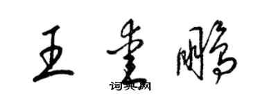 梁锦英王爱鹏草书个性签名怎么写