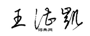 梁锦英王湛凯草书个性签名怎么写